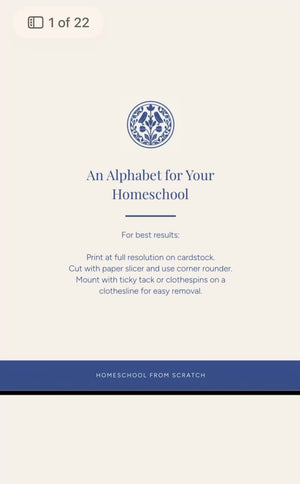 Wall Alphabet for Homeschool